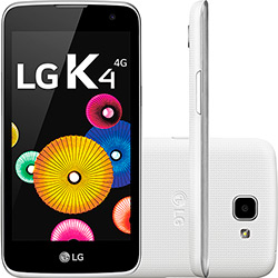 Smartphone LG K4 Dual Chip Micro-chip Android 5.1 Tela 4.5" 8GB 4G 5MP Oi - Branco