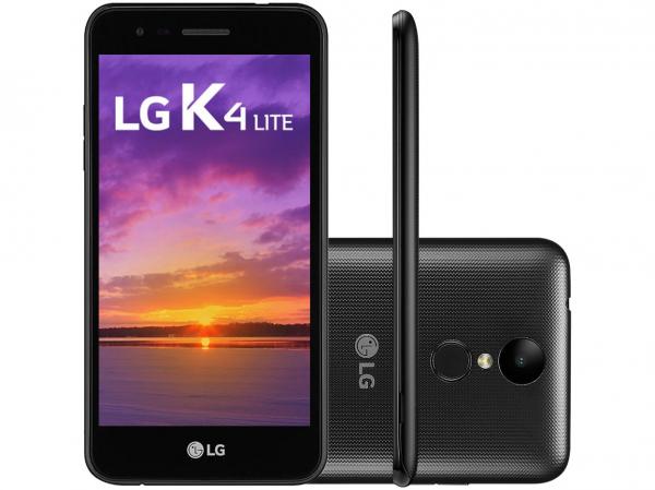 Smartphone LG K4 Lite 8GB Preto Dual Chip 4G - Câm.5MP + Selfie Tela 5” Proc.Quadcore Android 6.0