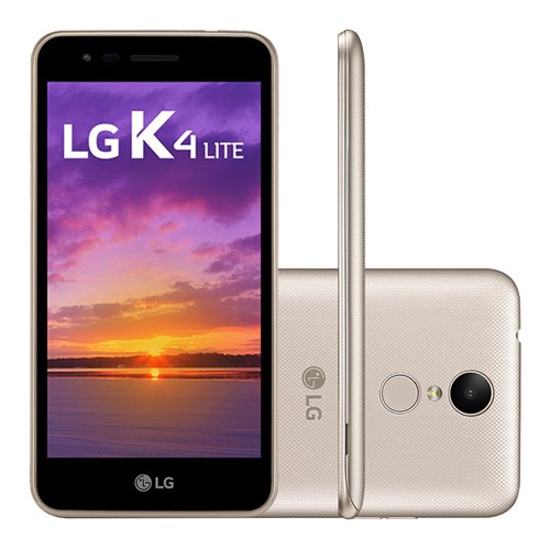 Smartphone Lg K4 Lite Dual Chip Android 6.0 Tela 5.0' Quadcore 1.1Ghz 8Gb 4G Câmera 5Mp Dourado