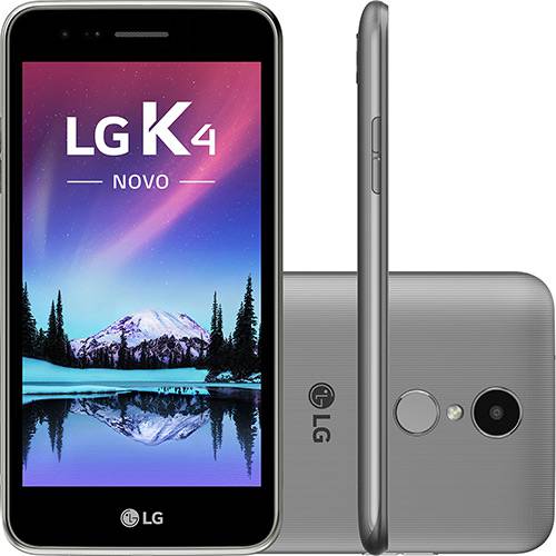 Smartphone LG K4 NOVO Dual Chip Android 6.0 Marshmallow Tela 5" Quadcore 8GB 4G Câmera 8MP - Titânio