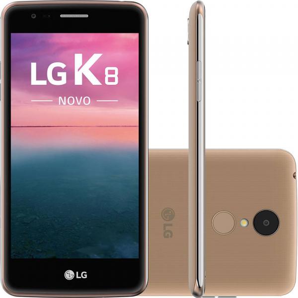 Smartphone LG K8 2017 Dual Chip Android Tela 5" Quadcore 16GB 4G Wi-Fi Câmera 13MP Dourado - LG