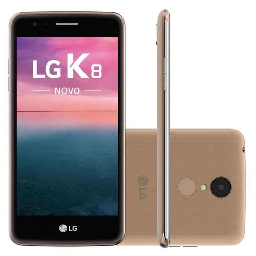 Smartphone LG K8 2017 Dual Chip Android Tela 5" Quadcore 16GB 4G Wi-Fi Câmera 13MP - Dourado