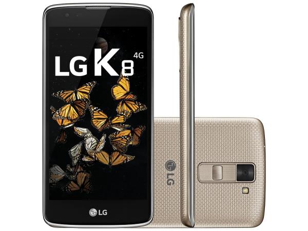 Smartphone LG K8 16GB Dual Chip 4G - Câm. 8MP + Selfie 5MP Tela 5” Proc. Quad-Core