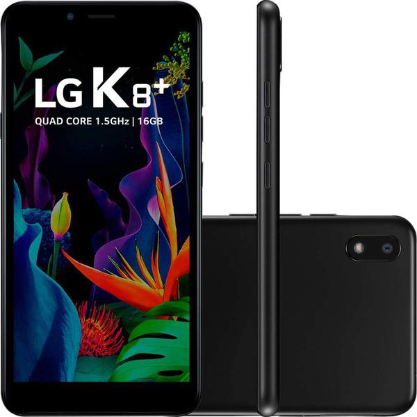 Smartphone LG K8+ 16GB Dual Chip Android 7.0 Pie 5.4" 4G Câmera 8MP - Preto