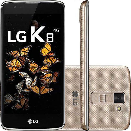 Tudo sobre 'Smartphone Lg K8 8gb Tela 5 Polegadas Câmera 16mp 4g K350z Cartão de Memória 16gb Dourado'