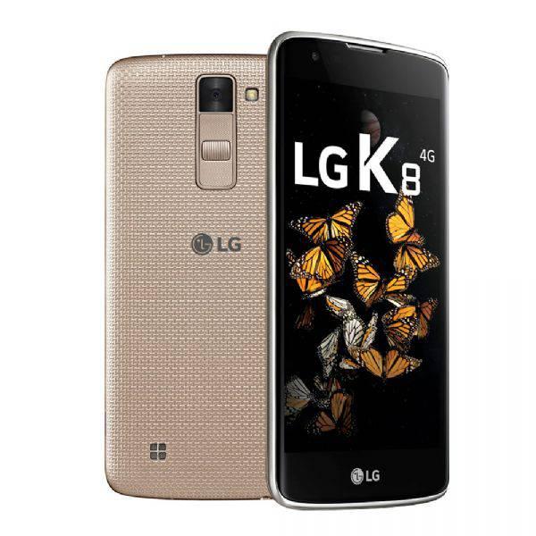 Smartphone LG K8, Dourado, K350D, Tela de 5", 16GB, 8MP