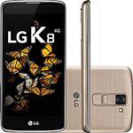 Smartphone LG K8 Dual Chip Android 6.0 Marshmallow Tela 5" 16GB 4G Câmera de 8MP - Dourado