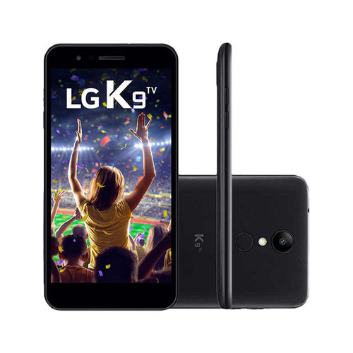 Smartphone Lg K9 16gb Dual Chip 5.0'' Câmera 8mp Selfie 5mp Android Tv Digital Android 7.0 Preto