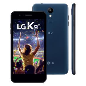 Smartphone LG K9 Azul 16GB, Android 7.0, Dual Chip, TV Digital, Tela 5.0"HD, Câmera 8MP, Processador Quad Core 1.3 Ghz e 2GB de RAM - LMX210BMW