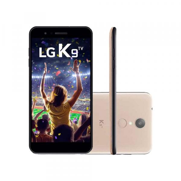 Smartphone LG K9 TV 16GB Dourado 4G Quad Core 2GB RAM Tela 5” Câm. 8MP + Câm. Selfie 5MP