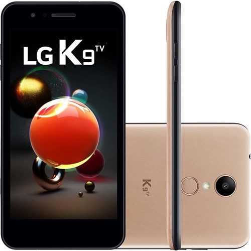 Smartphone Lg K9 Tv Dual Chip Tela 5` Quad Core 1.3 Ghz 16Gb 4G Câmera 8Mp - Dourado