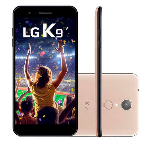 Smartphone LG K9 X210 TV, Android 7.0, Tela 5 Pol, 16GB, 8MP, 4G, Dual Chip, Desbloqueado - Dourado - Lg Eletronics