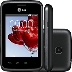 Smartphone LG L20 D100 Android 4.4 4GB 3G Wi-Fi Câmera 2MP - Preto e Grafite