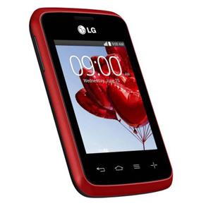 Smartphone LG L20 D100 Preto/Vermelho Single Chip, Tela 3 Polegadas, Android 4.4