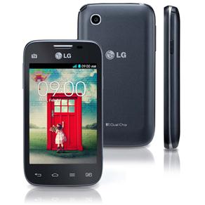 Smartphone LG L40 Dual D175 Preto com Tela de 3,5”, Dual Chip, Tv Digital, Android 4.4, Câmera 3MP, 3G, Wi-Fi, Rádio FM e Bluetooth