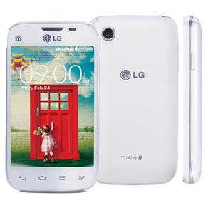 Smartphone LG L40 Tri TV D180 Branco com Tela de 3,5”, Tri Chip TV Digital, Android 4.4, Câm. 3MP, 3G, Wi-Fi e Processador Dual Core 1.2 Ghz