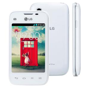 Smartphone LG L35 Dual TV D157 Branco com Tela de 3,2”, Dual Chip, TV Digital, Android 4.4, Câmera 3MP e Processador Dual Core de 1.2 Ghz