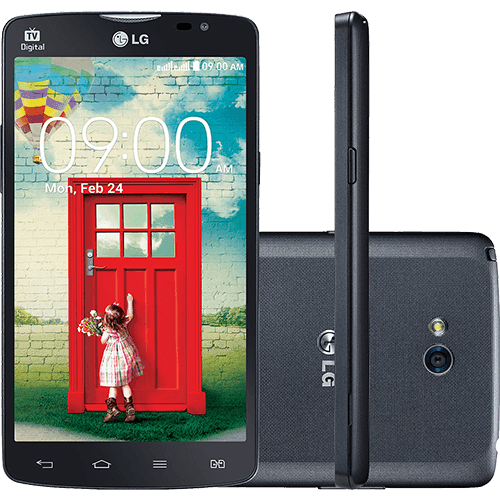 Tudo sobre 'Smartphone LG L80 Dual Chip Desbloqueado Tim Android 4.4 Tela 5" 8GB 3G Wi-Fi Câmera 8MP TV Digital Preto'