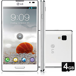 Smartphone LG L9 Desbloqueado Tim Branco - Android 4.0 - Processador Dual Core 1GHz, Tela 4.7", Câmera 5.0MP, 3G, Wi-Fi, Memória 4GB e Cartão 4GB