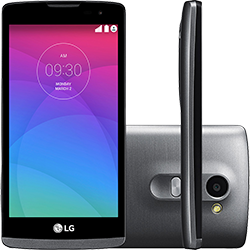 Smartphone LG Leon Dual Chip Desbloqueado Tim Android 5.0 Tela 4.5" 8GB 4G 5MP - Titânio