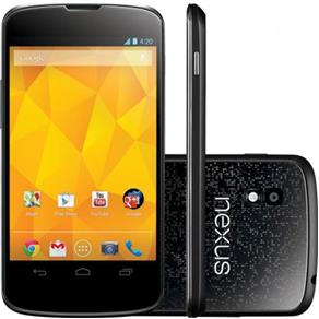 Smartphone LG Nexus 4 E960 Preto com Tela 4.7, Processador de 1.5 GHz, Android 4.2, Câmera 8MP, 3G, Wi-Fi