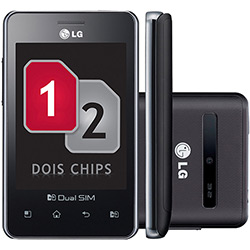 Smartphone LG Optimus L3 Dual E405 Desbloqueado Oi Preto GSM Dual Chip Android 2.3, Processador 600 Mhz 3G Wi-Fi Câmera 3.2MP Filmadora Bluetooth 2.1 MP3 Player e Rádio FM