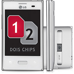 Smartphone LG Optimus L3 E405 Desbloqueado Tim, Branco, Dual Chip - Android 2.3, Processador 600 Mhz, Tela 3.2", Câmera 3.2MP, 3G, Wi-Fi e Memória Interna 2GB