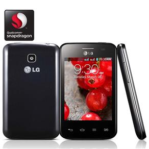 Smartphone LG Optimus L3 II Dual E435 Preto com Dual Chip,Tela de 3,2”, Android 4.1, Câmera 3MP, 3G, Wi-Fi, FM, MP3 e Bluetooth - Tim