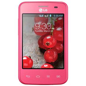 Smartphone LG Optimus L3 II Dual E435 Rosa com Dual Chip,Tela de 3,2”, Android 4.1, Câmera 3MP, 3G, Wi-Fi, FM, MP3 e Bluetooth - Tim