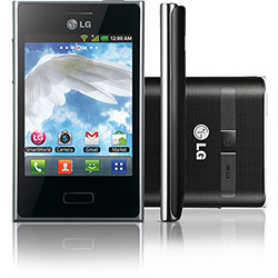 Smartphone LG Optimus L3 Preto - GSM, Android 2.3, Processador 600 Mhz, 3G, Wi-Fi, Câmera 3.2MP, Filmadora, Bluetooth 2.1, MP3 Player e Rádio FM