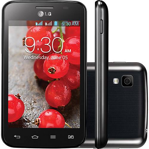 Tudo sobre 'Smartphone LG OpTimus L4 II Dual TV Desbloquado Tim Preto Android 4.1 Tela 3.8" 4GB 3G Wi-Fi Câmera de 3MP - Preto'