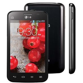 Smartphone LG Optimus L4 II E465 Preto com Tela de 3,8”, Tv Digital, Android 4.1, Câmera 3MP, 3G, Wi-Fi, Rádio FM e Bluetooth - Claro