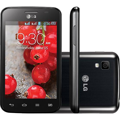 Tudo sobre 'Smartphone LG OpTimus L4 II Tri Chip Desbloqueado Android Tela 3.8" 4GB 3G Wi-Fi Câmera 3MP TV Digital - Preto'