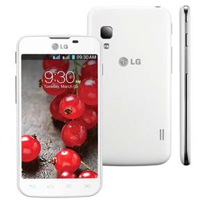 Smartphone LG Optimus L5 II Dual E455 Branco com Dual Chip, Tela de 4”, Android 4.1, Câmera 5MP, 3G, Wi-Fi, AGPS, Bluetooth e FM/MP3 - Tim