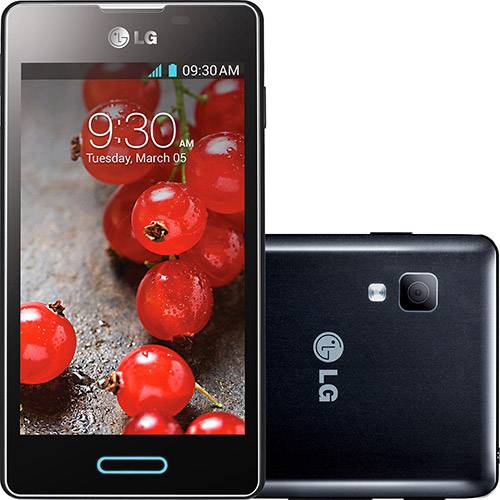 Smartphone LG Optimus L5 II Preto - Android 4.1 3G Desbloqueado Câmera 5MP Wi-Fi