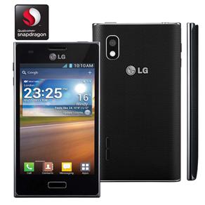 Smartphone LG Optimus L5 Preto E615 com Dual Chip, Tela de 4”, Android 4.0, Câmera 5MP, 3G, Wi-Fi, AGPS, Bluetooth, FM, MP3 e Fone - Oi
