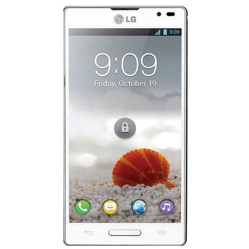 Smartphone Lg Optimus L9 P768 Branco, Tela de 4.7 Polegadas, Android 4.0, Camera 8mp, Dual-core, 3g,
