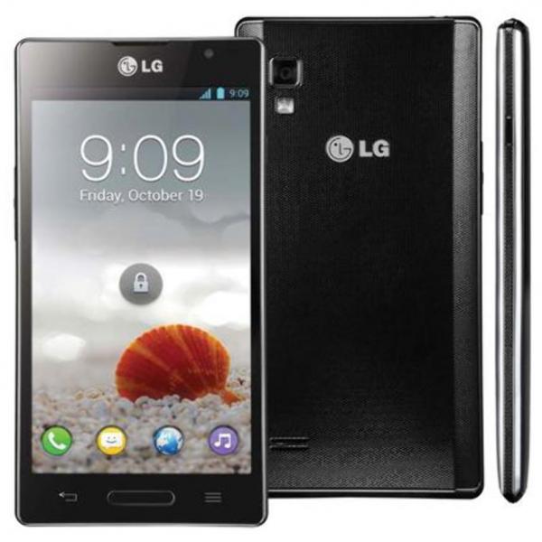 Smartphone Lg Optimus L9 P768 Preto 4gb Proc Dual Core 1ghz Cam 8mp Tela 4.7 Full Hd