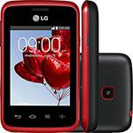 Smartphone LG Triple L20 D107 Android 4.4 Tela 3" 4GB 3G Wi-Fi Câmera 2MP - Preto e Vermelho