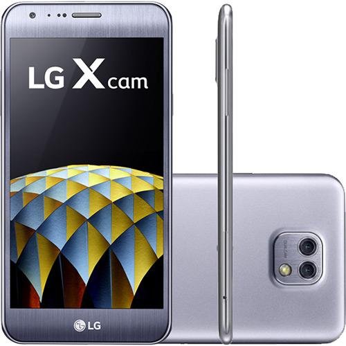 Smartphone LG X Cam Dual Chip Android 6.0 Marshmallow Tela 5.2 16GB 4G Câmera 13MP - Titânio