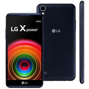 Smartphone LG X Power Índigo com 16GB, Tela de 5.3", Câmera 13MP, Android 6.0, 4G, Processador Quad Core de 1.3 GHz e 2GB de RAM