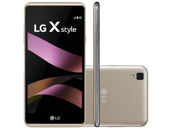 Smartphone LG X Style 16GB Dourado Dual Chip 4G - Câm. 8MP Flash Tela 5” Proc. Quad Core Android 6.0