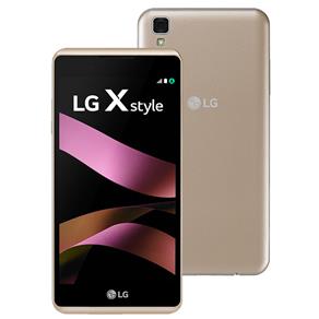 Smartphone LG X Style Dourado com 16GB, Tela de 5.0", Câmera 8MP, Android 6.0, 4G, Processador Quad Core de 1.3 GHz e 1.5GB de RAM