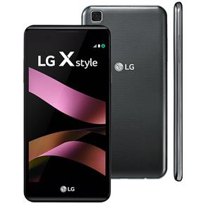 Smartphone LG X Style Titânio com 16GB, Tela de 5.0", Câmera 8MP, Android 6.0, 4G, Processador Quad Core de 1.3 GHz e 1.5GB de RAM