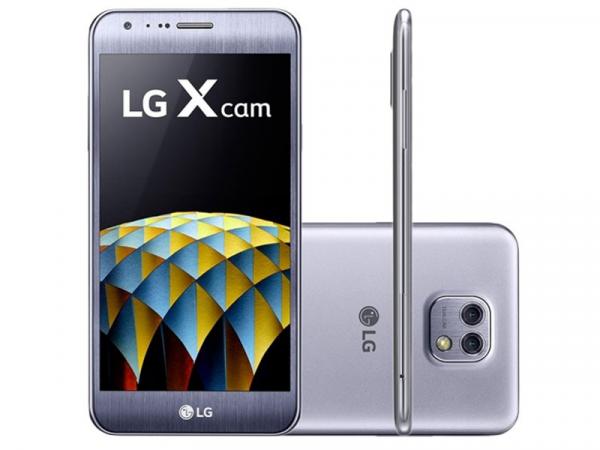 Smartphone LG Xcam 16GB Titânio Dual Chip 4G - Câm. 13MP + Selfie 8MP Flash Tela 5.2” Octa Core