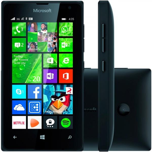 Smartphone Lumia 435 Dual Chip 8Gb Wi-Fi 3G Câmera 2Mp Preto Microsoft