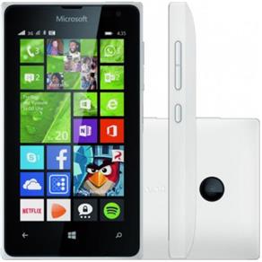 Smartphone Lumia 435 Dual Chip Branco DTV Tela 4", 3G+WiFi, Windows Phone 8.1, Câmera 2MP, Memória 8GB – Microsoft