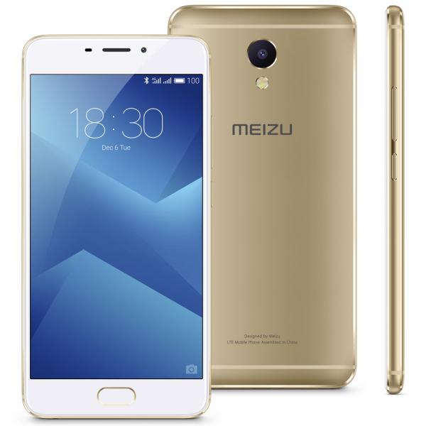 Smartphone Meizu M5 Note Dourado 5.5" Octacore 3GB + 32GB Dual SIM 4G Leitor Biométrico