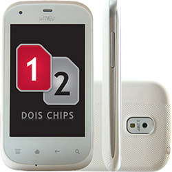 Smartphone MEU AN200 Desbloqueado Dual Chip Branco/Cinza - Android 2.3, Câmera de 3MP, Wi-fi, Bluetooth, MP3, Rádio FM