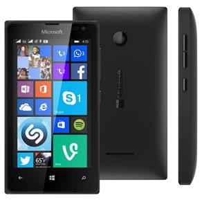 Smartphone Microsoft Lumia 435 Dual DTV Preto com Windows Phone 8.1, Tela 4", TV Digital, Dual Chip, 3G, Câmera 2MP e Processador Dual Core 1.2 GHz